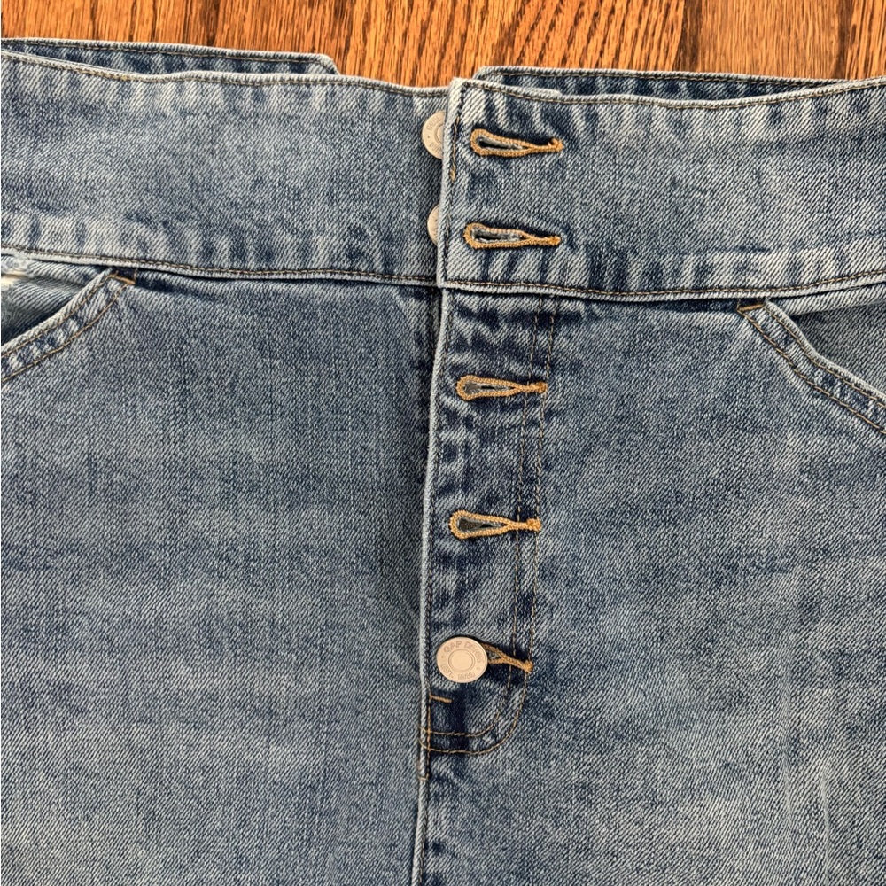 GAP Denim Skirt Womens 30 Blue Jean Pencil Button fly - Picture 2 of 6